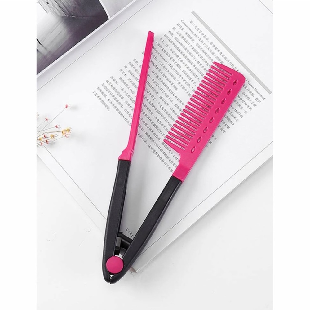 Pink hair comb